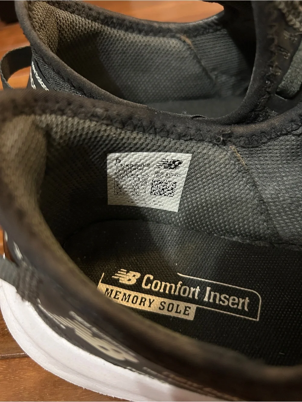 New Balance Women’s Black Knit Lace-Up Sneakers